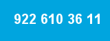 922 610 36 11 922 610 36 11